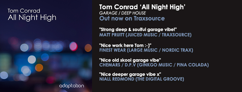 NEW RELEASE – Tom Conrad ‘All Night High’