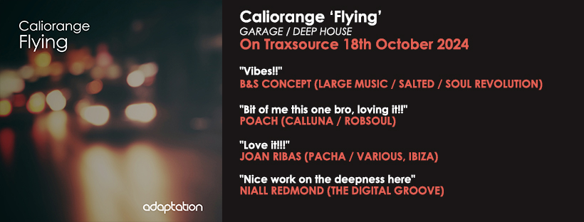 NEW RELEASE – Caliorange ‘Flying’